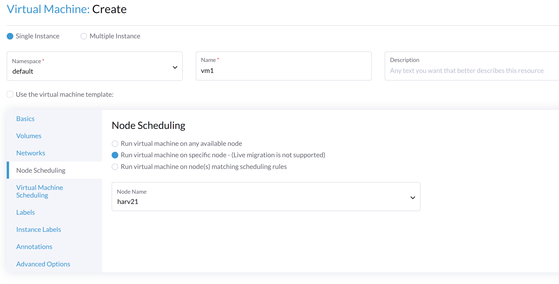 vm-node-scheduling